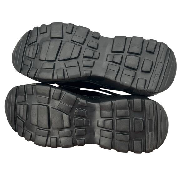 AKIKOAOKI Demi Platform Loafer Black × Black Faux Leather 8.5 Womens School Girl - Picture 7 of 8